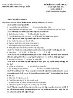 Đề thi học kì 1 môn GDCD lớp 9 năm 2022-2023 có đáp án - Trường THCS Phan Ngọc Hiển