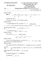 52 Đề Tuyển Sinh Lớp 10 Môn Toán (Chuyên) Năm 2021 – 2022 Sở Gd&Đt Quảng Bình (Đề+Đáp Án).Docx