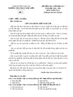 Đề thi học kì 1 môn Ngữ văn lớp 6 năm 2022-2023 có đáp án - Trường THCS Phan Ngọc Hiển (Đề 1)