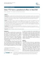 Does FTO have a paradoxical effect in fetal life?