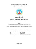 Chuyên Đề Thực Tập  Hoàn Thiện Công Tác Kế Toán Bán Hàng Tại Công Ty Trách Nhiệm Hữu Hạn Xây Dựng Và Thương Mại 585 Hà Nộ.docx