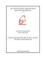 Tiểu luận iot và ứng dụng tên đề tài hệ thống phát hiện, tự động cảnh báo người bị ngã trong bệnh viện