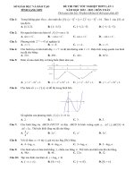 Đề thi thử tốt nghiệp THPT môn Toán năm 2023 có đáp án (Lần 1) - Sở GD&ĐT Lạng Sơn