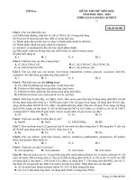 Đề ôn thi thử môn hóa  (910)