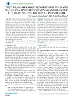 Thực trạng mức độ sử dụng Internet và mạng xã hội của sinh viên chuyên ngành Giáo dục thể chất trường Đại học Sư phạm Hà Nội