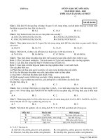 Đề ôn thi thử môn hóa  (913)