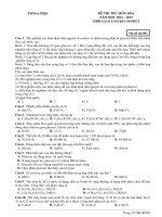Đề ôn thi thử môn hóa   (852)