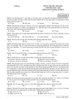 Đề ôn thi thử môn hóa  (927)