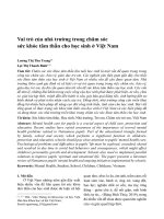 Vai trò của nhà trường trong chăm sóc sức khỏe tâm thần cho học sinh ở Việt Nam