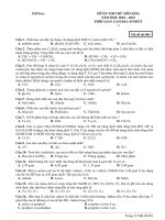 Đề ôn thi thử môn hóa  (993)
