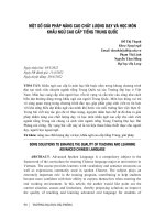 Một số giải pháp nâng cao chất lượng dạy và học môn khẩu ngữ cao cấp tiếng Trung Quốc