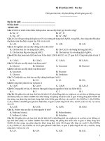 Bộ đề dự đoán 2022 hoá  mã đề 050