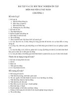 Bài tập ôn tập môn Nguyên lý kế toán HUB