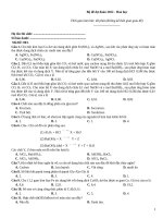 Bộ đề dự đoán 2022 hoá  mã đề 003