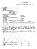 Bộ đề dự đoán 2022 hoá  mã đề 001