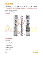 Giải Tiếng Anh lớp 1 Unit 3 My family trang 20 21 SBT