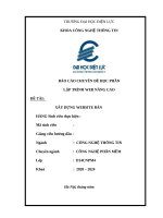 Báo cáo chuyên đề học phần lập trình web nâng cao đề tài xây dựng website bán hàng