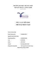 Tiểu luận môn học trí tuệ nhân tạo đề tài tìm hiểu công nghệ nhận diện giọng nói