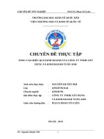 Chuyên đề thực tập  nâng cao hiệu quả kinh doanh của công ty tnhh xây dựng và kinh doanh tuấn anh