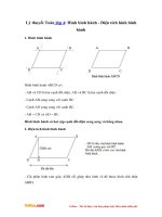 Lý thuyết Hình bình hành - Diện tích hình bình hành