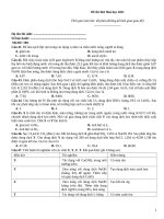 Đề thi hoá học 2020   đề 100