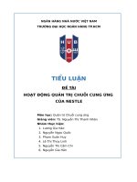 Tiểu luận đề tài hoạt động quản trị chuỗi cung ứng của nestle
