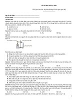 Đề thi hoá học 2021   đề 054