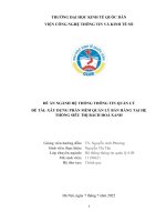 Đề án ngành hệ thống thông tin quản lý đề tài xây dựng phần mềm quản lý bán hàng tại hệ thống siêu thị bách hoá xanh