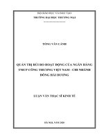 (Luận Văn Thạc Sĩ) Quản Trị Rủi Ro Hoạt Động Của Ngân Hàng Tmcp Công Thương Việt Nam - Chi Nhánh Đông Hải Dương.pdf