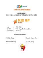 Assignment môn seo  marketing trên công cụ tìm kiếm  xây dựng website cho digital marketing agency chuyên về social media
