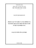 (Luận Án Tiến Sĩ) Pháp Luật Về Nghĩa Vụ Tài Chính Của Người Sử Dụng Đất Đối Với Nhà Nước Ở Việt Nam Hiện Nay.pdf
