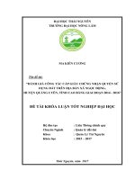 Luận văn đánh giá công tác cấp giấy chứng nhận quyền sử dụng đất, quyền sở hữu nhà ở và các tài sản khác gắn liền với đất trên địa bàn xã ngọc động