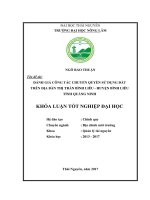 Luận văn đánh giá công tác chuyển quyền sử dụng đất trên địa bàn thị trấn bình liêu   huyện bình liêu   tỉnh quảng ninh