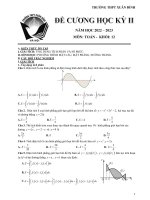 Đề Cương Học Kỳ 2 Toán 12 Năm 2022 – 2023 Trường Thpt Xuân Đỉnh – Hà Nội.pdf