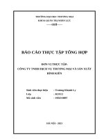 Báo cáo thực tập Quản trị nhân lực tại Công ty tnhh dịch vụ thương mại và sản xuất bình kiên