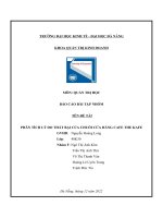 (Tiểu luận) báo cáo bài tập nhóm tên đề tài phân tích lý do thất bại của chuỗi cửa hàng cafe the kafe