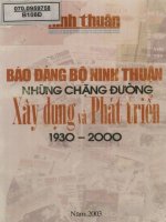 Ebook Báo Đảng bộ Ninh Thuận những chặng đường xây dựng và phát triển 1930 - 2000: Phần 1