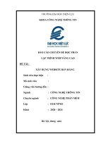 (Tiểu luận) báo cáo chuyên đề học phần lập trình web nâng cao đề tài xây dựng website bán hàng