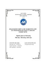 (Tiểu luận) hoạch định chiến lược marketing cho sản phẩm bitis hunter của doanh nghiệp bitis