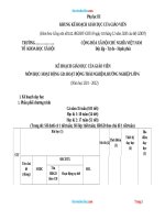 Kế Hoạch Giáo Dục Môn Hoạt Động Trải Nghiệm Lớp 6 Sách Cánh Diều