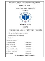 Tiểu luận đề tài tìm hiểu về nhóm phép thử thị hiếu