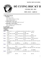 Đề Cương Học Kỳ 2 Toán 10 Năm 2022 – 2023 Trường Thpt Xuân Đỉnh – Hà Nội.pdf
