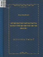 Luận văn phát triển dịch vụ hàng hóa hàng không tại công ty cổ phần giao nhận kho vận hàng không đến năm 2017