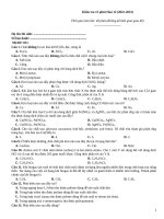 Kiểm tra 15 phút hoá 12 (2022 2023)   đề 051