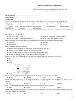 Kiểm tra 15 phút hoá 12 (2022 2023)   đề 006