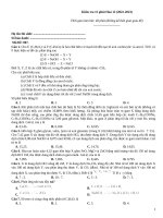 Kiểm tra 15 phút hoá 12 (2022 2023)   đề 007