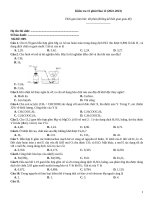 Kiểm tra 15 phút hoá 12 (2022 2023)   đề 009
