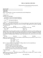 Kiểm tra 15 phút hoá 12 (2022 2023)   đề 100