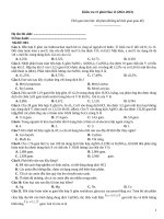 Kiểm tra 15 phút hoá 12 (2022 2023)   đề 003