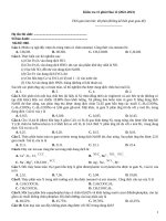 Kiểm tra 15 phút hoá 12 (2022 2023)   đề 008